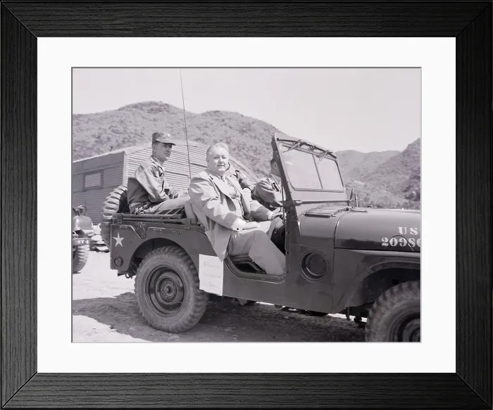 Framed Print : Reuben Robertson Jr. Riding in a Jeep Framed Print : Reuben Robertson Jr. Riding in a Jeep