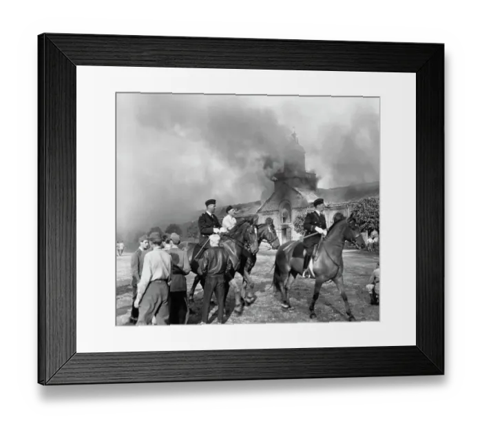 Framed Print : Olympic Stables On Fire, 1956