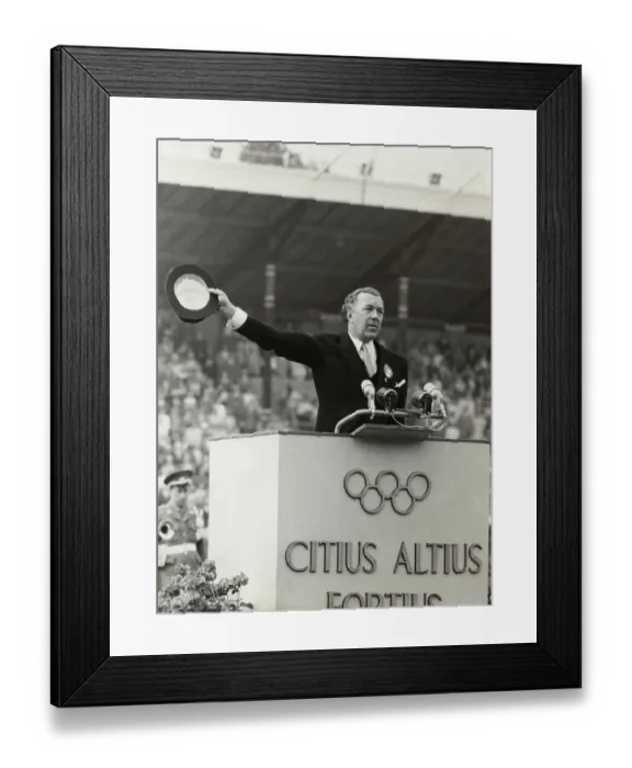Framed Print : Prince Bertil at Olympic Games Framed Print : Prince Bertil at Olympic Games