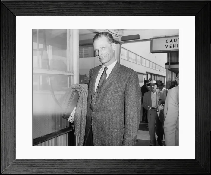 Framed Print : Arthur Miller at Airport Framed Print : Arthur Miller at Airport