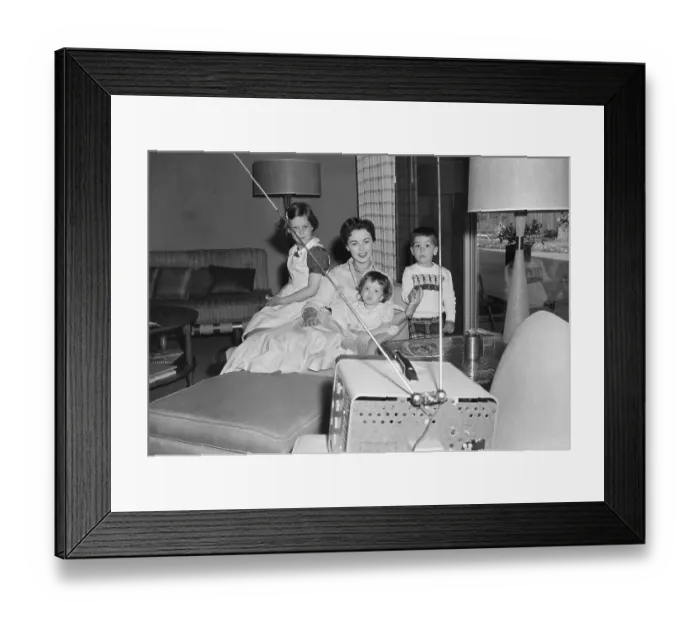 Framed Print : Portrait of Shirley Temple and Her Children Framed Print : Portrait of Shirley Temple and Her Children