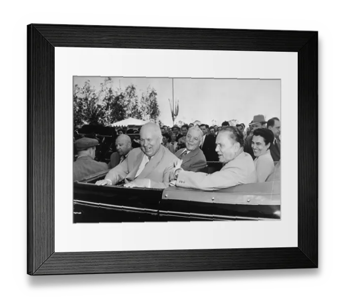Framed Print : Khrushchev and Tito in Motorcade Framed Print : Khrushchev and Tito in Motorcade