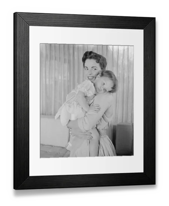 Framed Print : Shirley Temple Holding Her Daughter Framed Print : Shirley Temple Holding Her Daughter