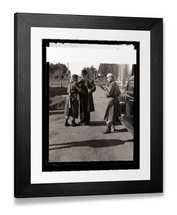 Framed Print : Troops Search Press Correspondent Framed Print : Troops Search Press Correspondent