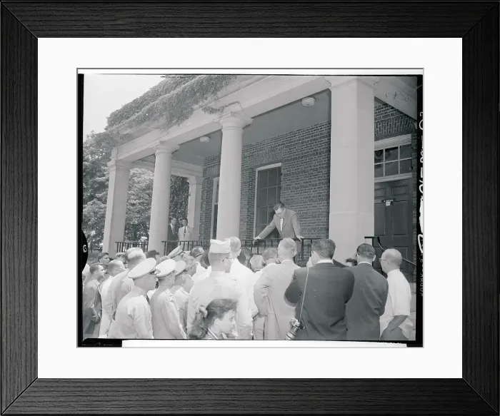 Framed Print : James Hagerty Addressing a Group of Newsmen Framed Print : James Hagerty Addressing a Group of Newsmen