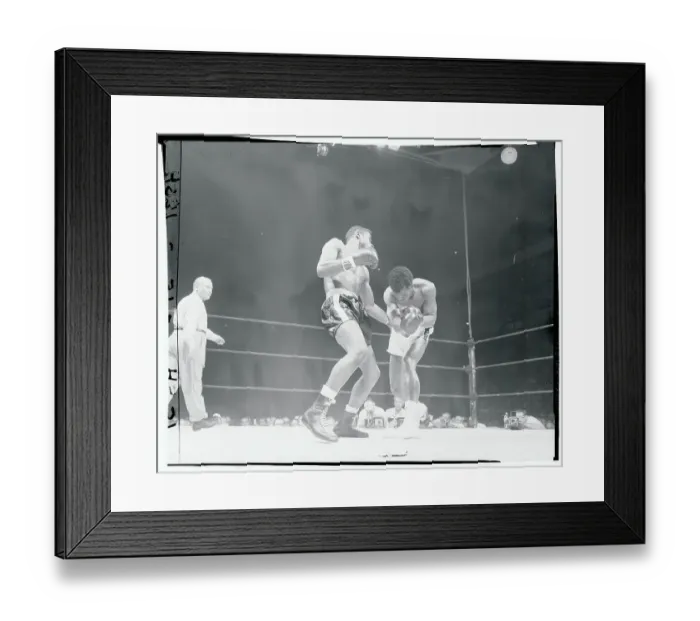 Framed Print : Tommy Jackson Boxing Against Floyd Patterson Framed Print : Tommy Jackson Boxing Against Floyd Patterson