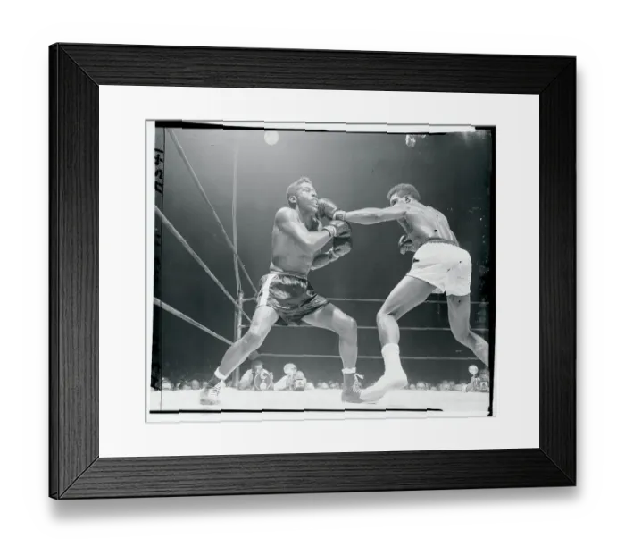 Framed Print : Floyd Patterson Boxing Against Tommy Jackson
