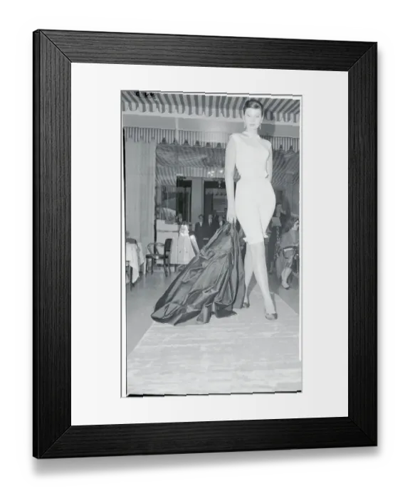 Framed Print : Woman Modeling an Evening Sports Outfit Framed Print : Woman Modeling an Evening Sports Outfit