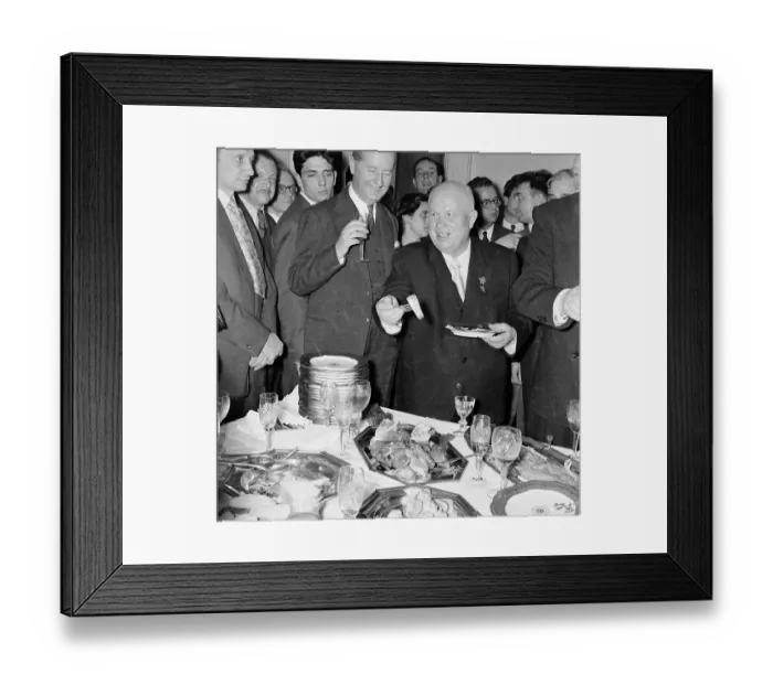 Framed Print : Nikita Khrushchev at French Embassy Framed Print : Nikita Khrushchev at French Embassy
