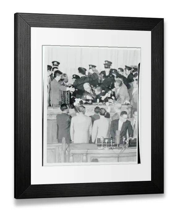 Framed Print : Socialists Rioting in Diet Framed Print : Socialists Rioting in Diet