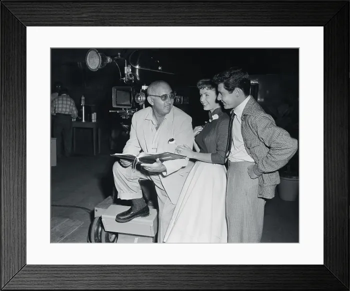 Framed Print : Portrait of Debbie Reynolds, Eddie Fisher and Norman Taurog Framed Print : Portrait of Debbie Reynolds, Eddie Fisher and Norman Taurog