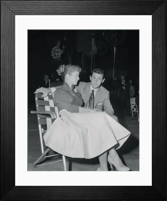 Framed Print : Portrait of Debbie Reynolds, Eddie Fisher and Norman Taurog Framed Print : Portrait of Debbie Reynolds, Eddie Fisher and Norman Taurog