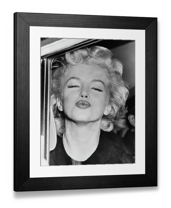Framed Print : Marilyn Monroe Puckering Lips Framed Print : Marilyn Monroe Puckering Lips