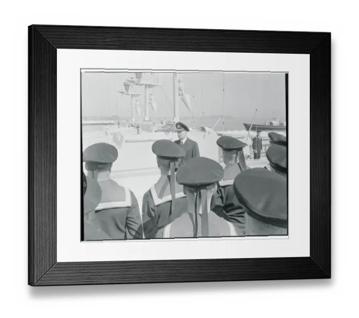 Framed Print : Friedrich Ruge Addressing Ship Crews