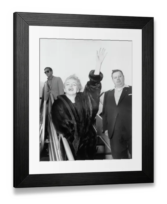 Framed Print : Actress Marilyn Monroe Waving to Crowd Framed Print : Actress Marilyn Monroe Waving to Crowd