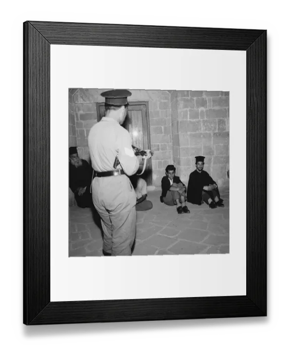 Framed Print : Turkish Policeman with Gun on Priests Framed Print : Turkish Policeman with Gun on Priests