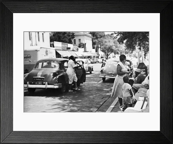 Framed Print : African American Residents Carpool During Tallahassee Bus Boycott Framed Print : African American Residents Carpool During Tallahassee Bus Boycott