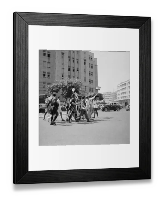 Framed Print : People Demonstrating in Bombay