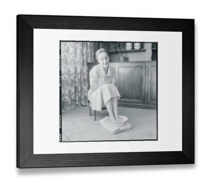 Framed Print : Jeanne Lord Soaking Her Feet Framed Print : Jeanne Lord Soaking Her Feet