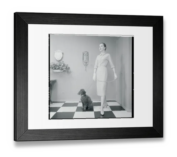Framed Print : Jeanne Lord Modeling a Dress Framed Print : Jeanne Lord Modeling a Dress