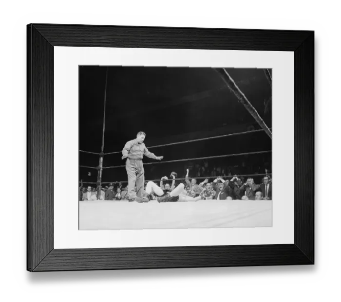Framed Print : Referee Counting Out Frankie Ryff Framed Print : Referee Counting Out Frankie Ryff