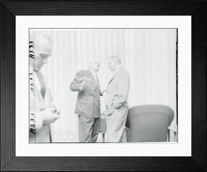 Framed Print : Omar Loutfi Speaking with A.A. Sobolev Framed Print : Omar Loutfi Speaking with A.A. Sobolev