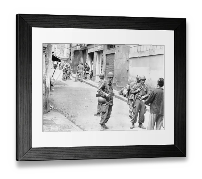 Framed Print : French Soldiers Conducting House-to-House Searches Framed Print : French Soldiers Conducting House-to-House Searches