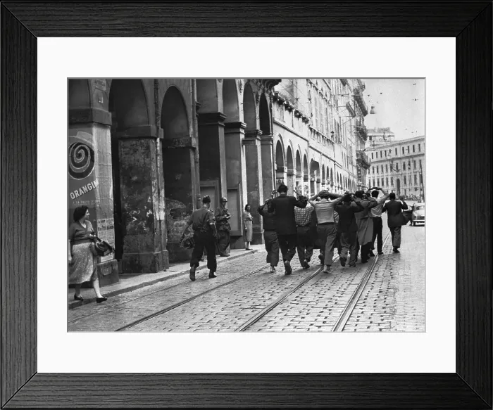 Framed Print : French Troops W / Arrested Suspects Framed Print : French Troops W / Arrested Suspects