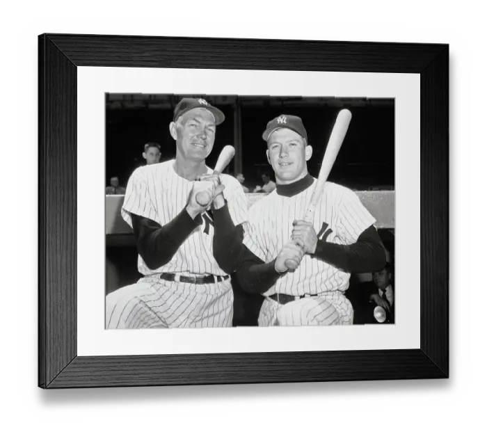 Framed Print : Mickey Mantle & Bill Dickey Talking Framed Print : Mickey Mantle & Bill Dickey Talking
