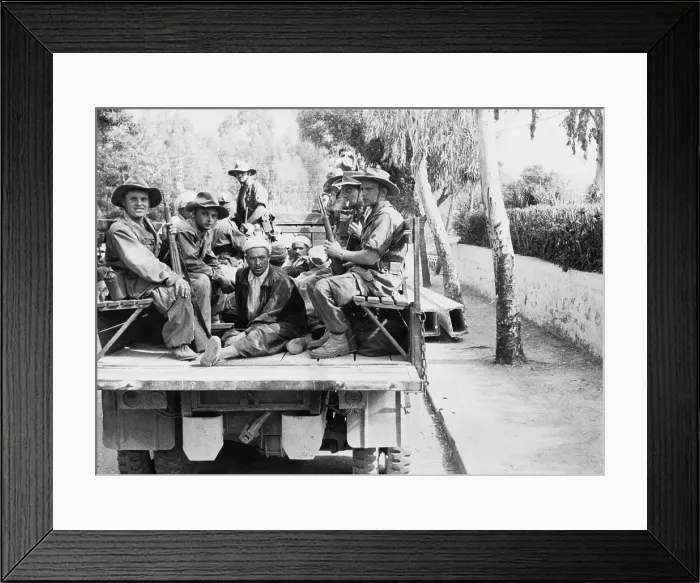 Framed Print : Troops Guarding Captured Rebels Framed Print : Troops Guarding Captured Rebels