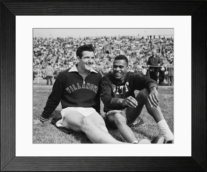Framed Print : Track Athletes Don Bragg and Arnold Sowell Framed Print : Track Athletes Don Bragg and Arnold Sowell