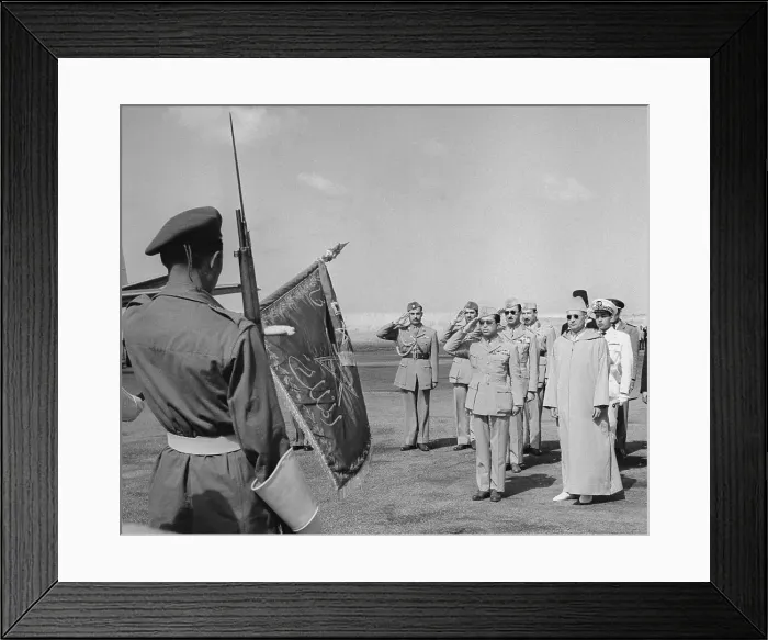 Framed Print : King Faisal II with Sultan Ben Youssef Framed Print : King Faisal II with Sultan Ben Youssef
