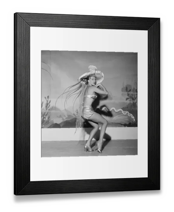 Framed Print : Janis Paige Dancing in a Bikini