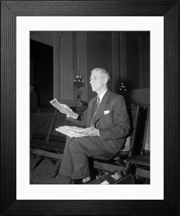 Framed Print : Willard Uphaus Sitting in Chair Framed Print : Willard Uphaus Sitting in Chair