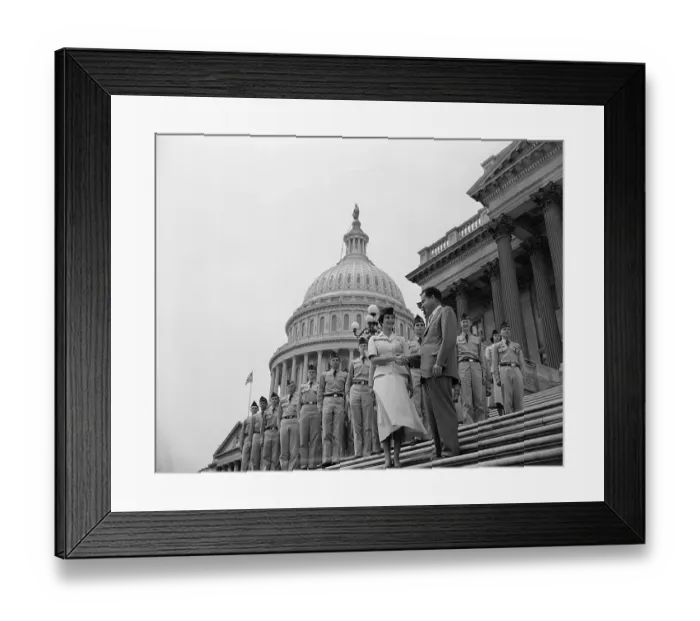 Framed Print : Richard Nixon Shaking Hands with Carroll Olney Framed Print : Richard Nixon Shaking Hands with Carroll Olney