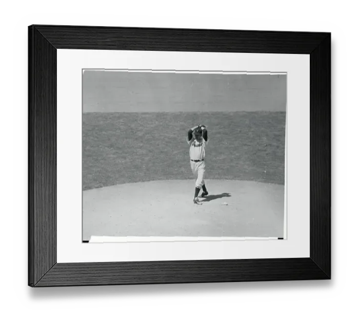 Framed Print : Herb Score with His Arms in Pitching Position Framed Print : Herb Score with His Arms in Pitching Position