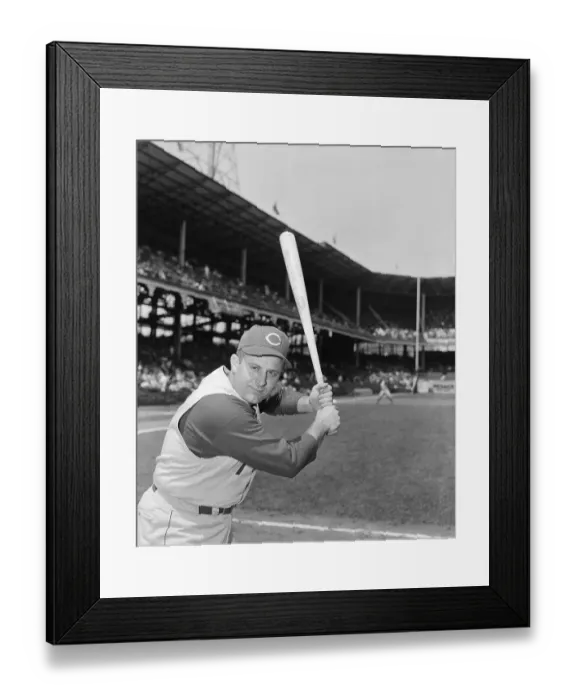 Framed Print : Baseball Player Forrest Burgess Posing with Bat Framed Print : Baseball Player Forrest Burgess Posing with Bat