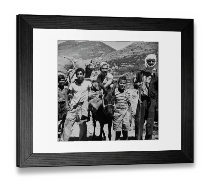 Framed Print : Arab Boys In Galilee Hills Framed Print : Arab Boys In Galilee Hills