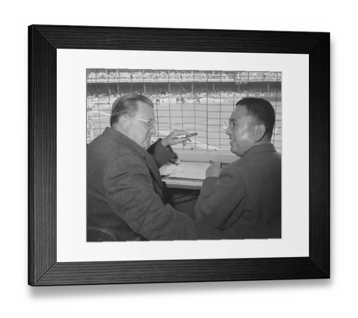 Framed Print : Walter O'Malley and Ichiro Kono Watching a Baseball Game Framed Print : Walter O'Malley and Ichiro Kono Watching a Baseball Game