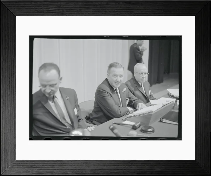 Framed Print : Henry Ford II Attending a Meeting Framed Print : Henry Ford II Attending a Meeting