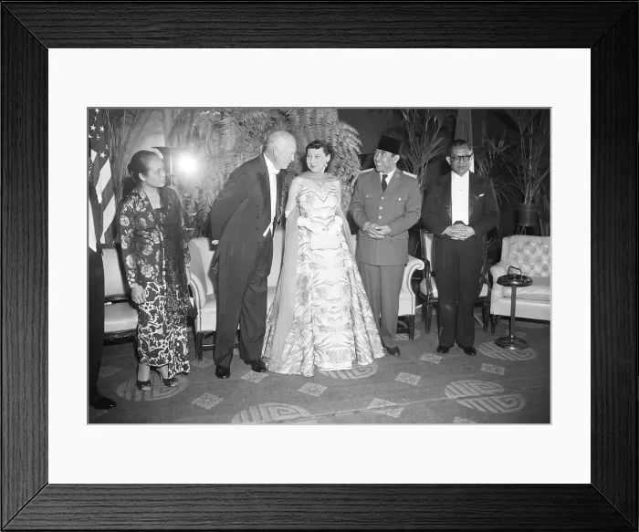 Framed Print : President and Mrs. Eisenhower and Achmed Sukarno Framed Print : President and Mrs. Eisenhower and Achmed Sukarno
