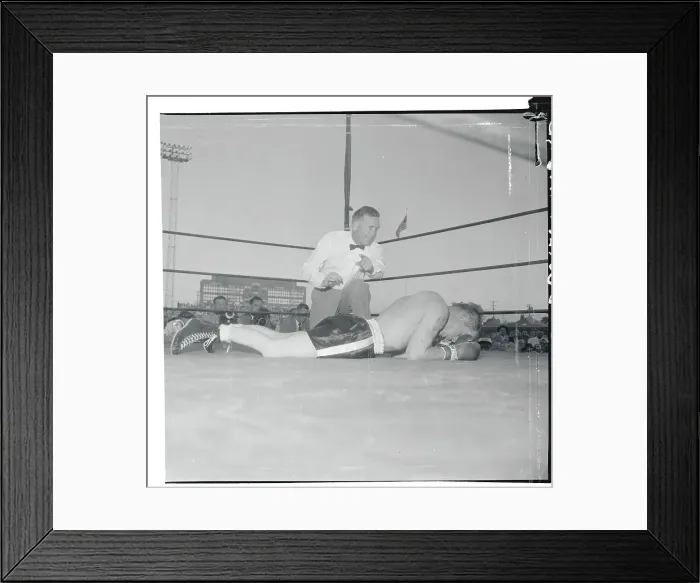 Framed Print : Carl Olson Lying on the Ring's Canvas Framed Print : Carl Olson Lying on the Ring's Canvas