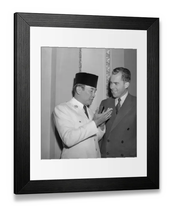 Framed Print : Richard Nixon Speaking with Achmed Sukarno Framed Print : Richard Nixon Speaking with Achmed Sukarno