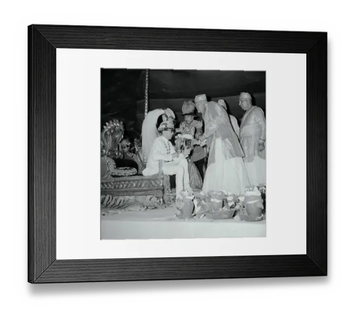Framed Print : King Mahendra Looking Into a Vanity Mirror Framed Print : King Mahendra Looking Into a Vanity Mirror