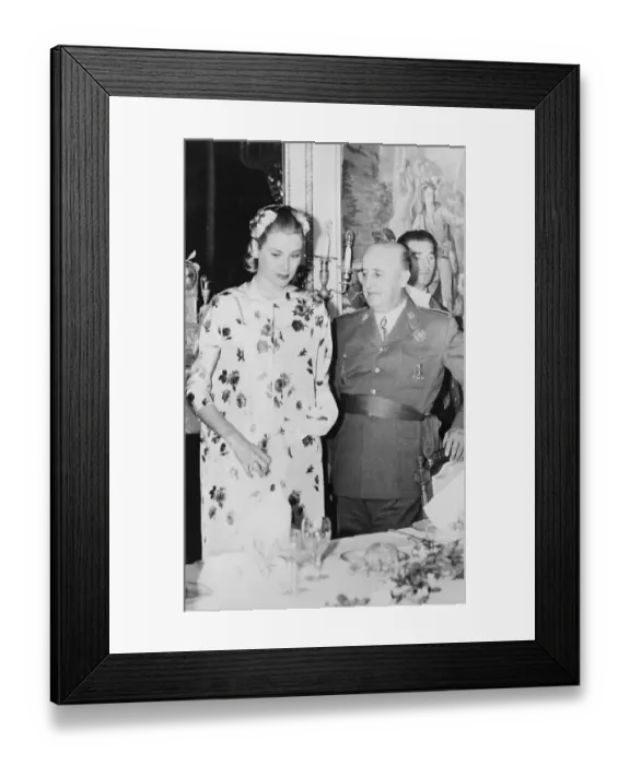 Framed Print : Generalissimo Dining with Princess Grace Framed Print : Generalissimo Dining with Princess Grace