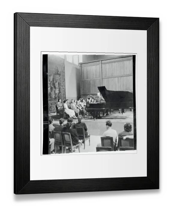 Framed Print : Robert Casadesus Playing Piano