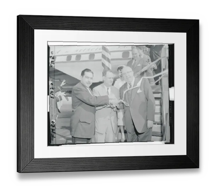 Framed Print : Jose Lopez Vilaboy and Colleagues Participating in a Ribbon Tying Ceremony Framed Print : Jose Lopez Vilaboy and Colleagues Participating in a Ribbon Tying Ceremony