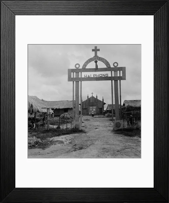 Framed Print : Gate to Haiphong Refugee Camp Framed Print : Gate to Haiphong Refugee Camp