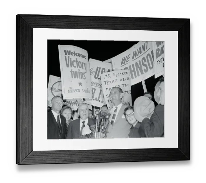 Framed Print : People Congratulating Lyndon Johnson Framed Print : People Congratulating Lyndon Johnson