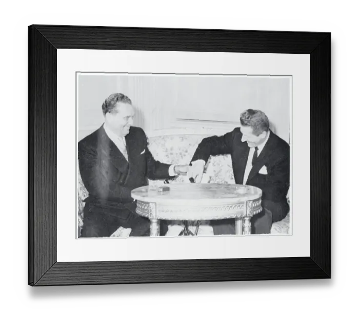 Framed Print : Josip Broz Tito Talking with Danny Kaye Framed Print : Josip Broz Tito Talking with Danny Kaye